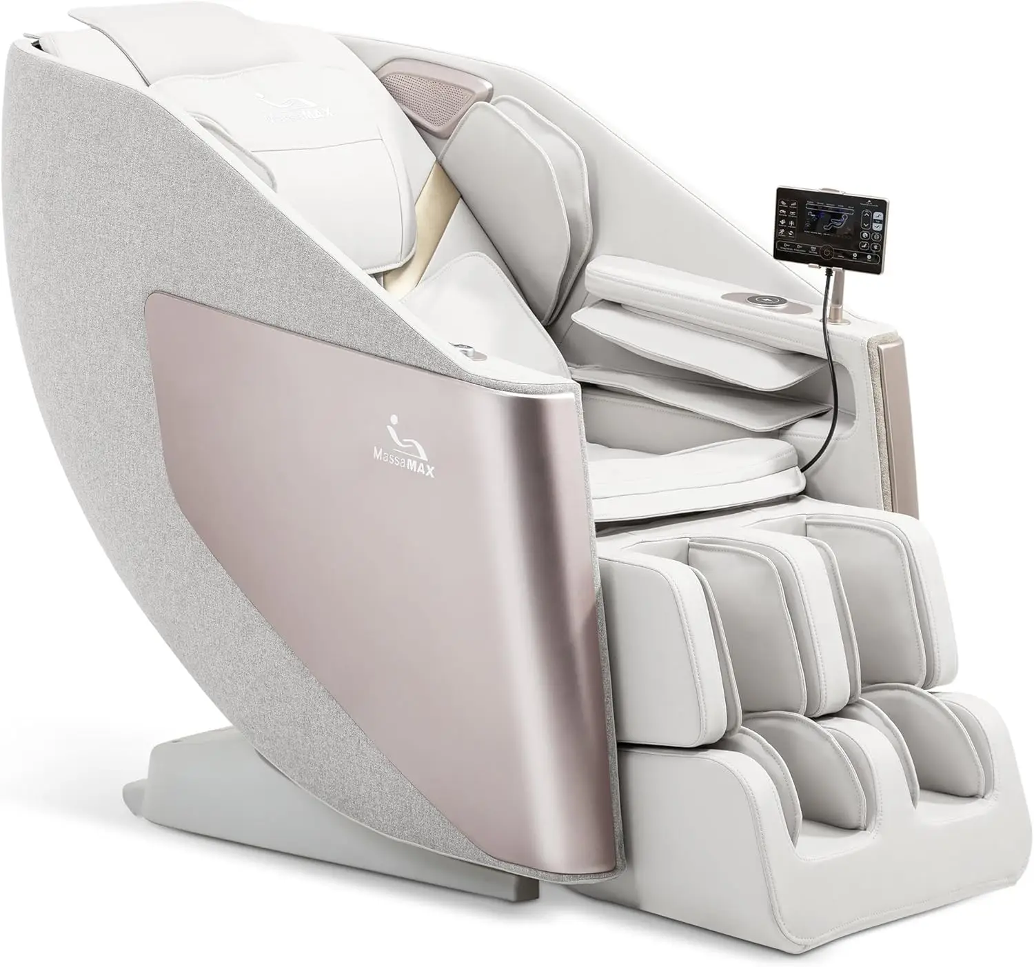 A305 Massage Chair, Zero Gravity, 53.15' SL-Track, Shiatsu, Heat, AI Voice, Body Scan, Calfrest, 15 Modes, Golden
A305 Massage Chair, Zero Gravity, 53.15' SL-Track, Shiatsu, Heat, AI Voice, Body Scan, Calfrest, 15 Modes, Golden