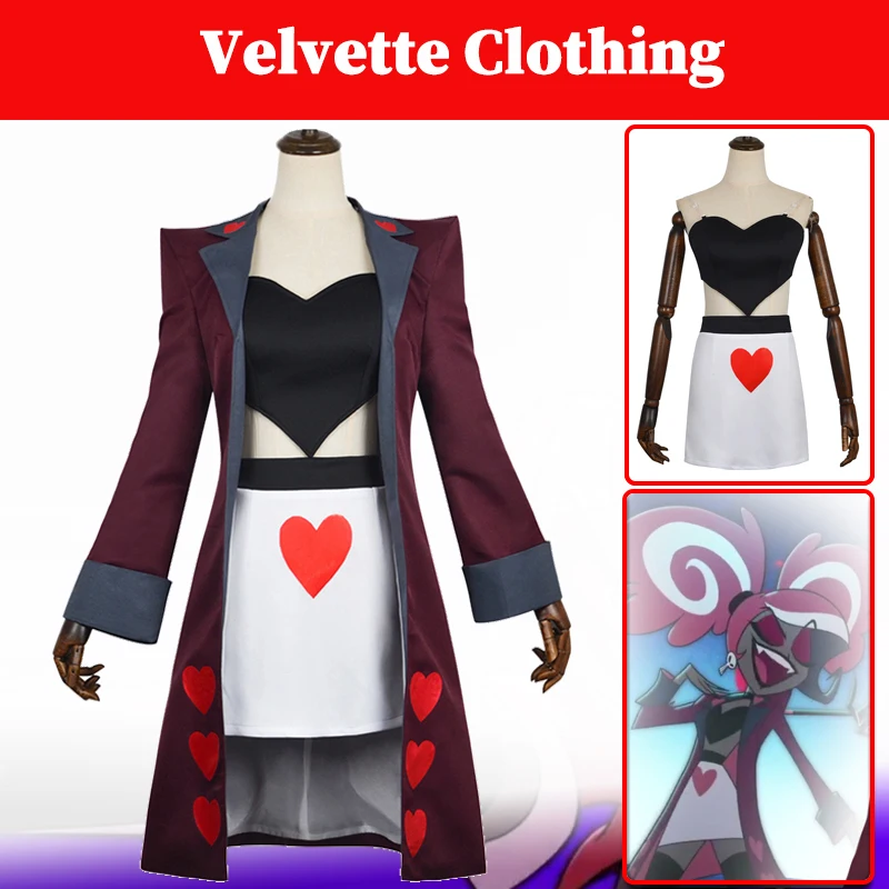 Haazbin TV Hell Inn Velvette Косплей Платье Пальто Костюм Женщины Фантазия Длинная Куртка Сердце Юбки Женские Костюмы Для Хэллоуина
Haazbin TV Hell Inn Velvette Косплей Платье Пальто Костюм Женщины Фантазия Длинная Куртка Сердце Юбки Женские Костюмы Для Хэллоуина