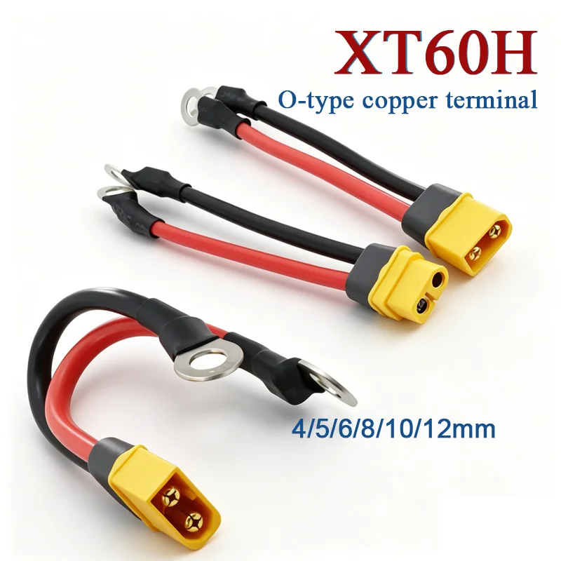 XT60H to 4mm O-terminal Wire12AWG XT60H Male and Female Plug to 5/6/8/10/12mm Copper Nose Model Aircraft Power Battery Connector
XT60H to 4mm O-terminal Wire12AWG XT60H Male and Female Plug to 5/6/8/10/12mm Copper Nose Model Aircraft Power Battery Connector