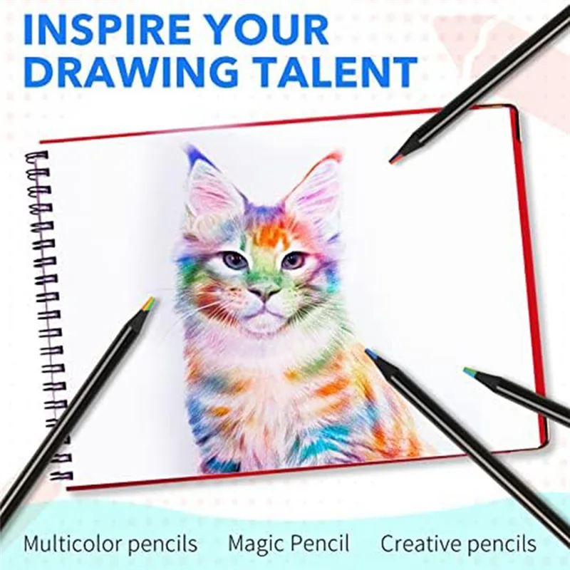 A13E-Wooden Rainbow Colored Pencils, 7 Color In 1 Rainbow Pencils, For Drawing Coloring Sketching, (12)
A13E-Wooden Rainbow Colored Pencils, 7 Color In 1 Rainbow Pencils, For Drawing Coloring Sketching, (12)