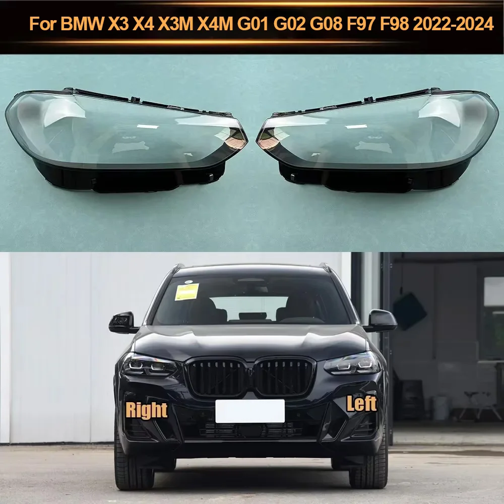 For BMW X3 X4 X3M X4M G01 G02 G08 F97 F98 2022-2024 Headlamps Cover Transparent Lampshade Case Headlights Shell Lens Plexiglass
For BMW X3 X4 X3M X4M G01 G02 G08 F97 F98 2022-2024 Headlamps Cover Transparent Lampshade Case Headlights Shell Lens Plexiglass
