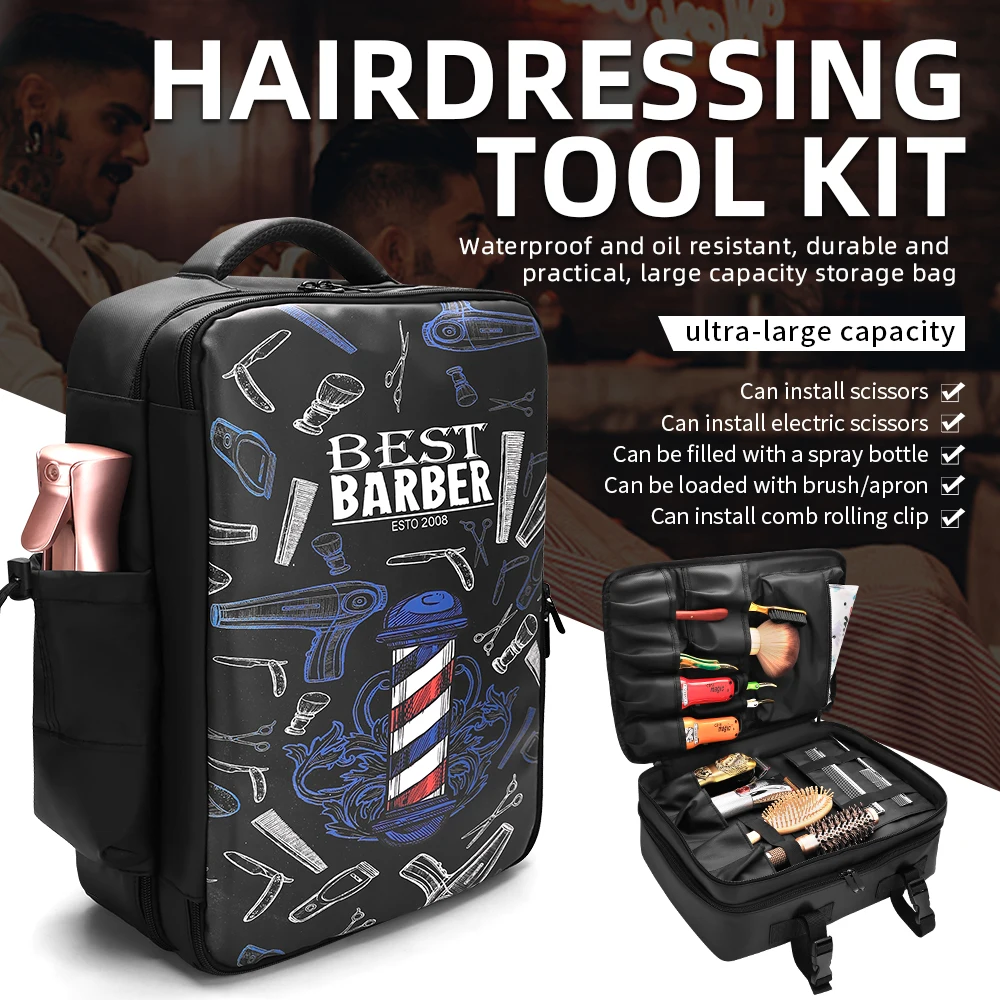 Barber Haridressing Bag Salon Haircut Scissors Backpack Bag Storage Organizer Clippers Combs Hair Styling Accessories Case
Barber Haridressing Bag Salon Haircut Scissors Backpack Bag Storage Organizer Clippers Combs Hair Styling Accessories Case