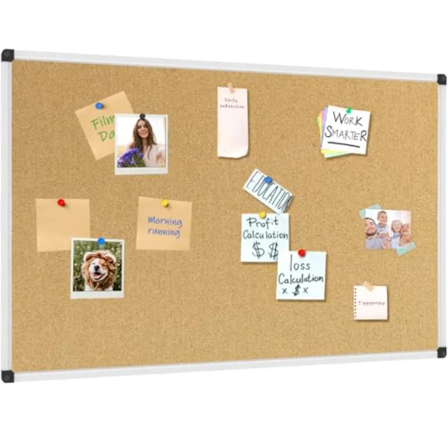 Cork Board Bulletin Board 48 x 31 inch Corkboard with Push Pin for Display and Organization
Cork Board Bulletin Board 48 x 31 inch Corkboard with Push Pin for Display and Organization
