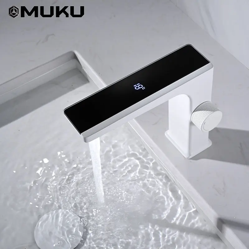 Digital Display Basin Faucet Black White Brass Bathroom Sink Faucet Hot and Cold Water Washbasin Mixer Tap Gun Gray Household
Digital Display Basin Faucet Black White Brass Bathroom Sink Faucet Hot and Cold Water Washbasin Mixer Tap Gun Gray Household