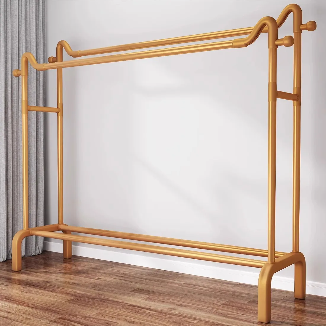 Простая портативная напольная вешалка для одежды для спальни и балкона, из железа, не требует сборки, для использования в помещении
Простая портативная напольная вешалка для одежды для спальни и балкона, из железа, не требует сборки, для использования в помещении