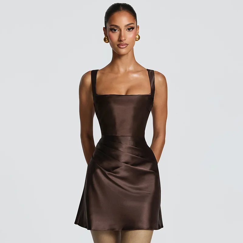 New Spring/Summer European And American Women's Fashion Elegant Solid Color Sleeveless Waist-Cinching Ruched Slim Mini Strap
New Spring/Summer European And American Women's Fashion Elegant Solid Color Sleeveless Waist-Cinching Ruched Slim Mini Strap