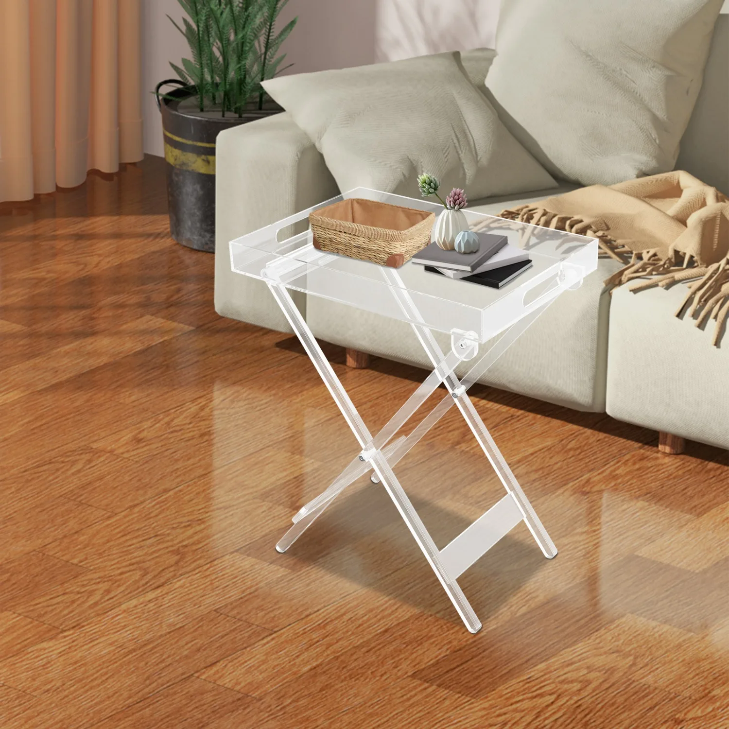 Acrylic Table, Folding Tray Tables, Clear Acrylic Tv Tray Table, Small Desk Coffee Table for Bedroom, Living Room, Load 15.43 lbs
Acrylic Table, Folding Tray Tables, Clear Acrylic Tv Tray Table, Small Desk Coffee Table for Bedroom, Living Room, Load 15.43 lbs
