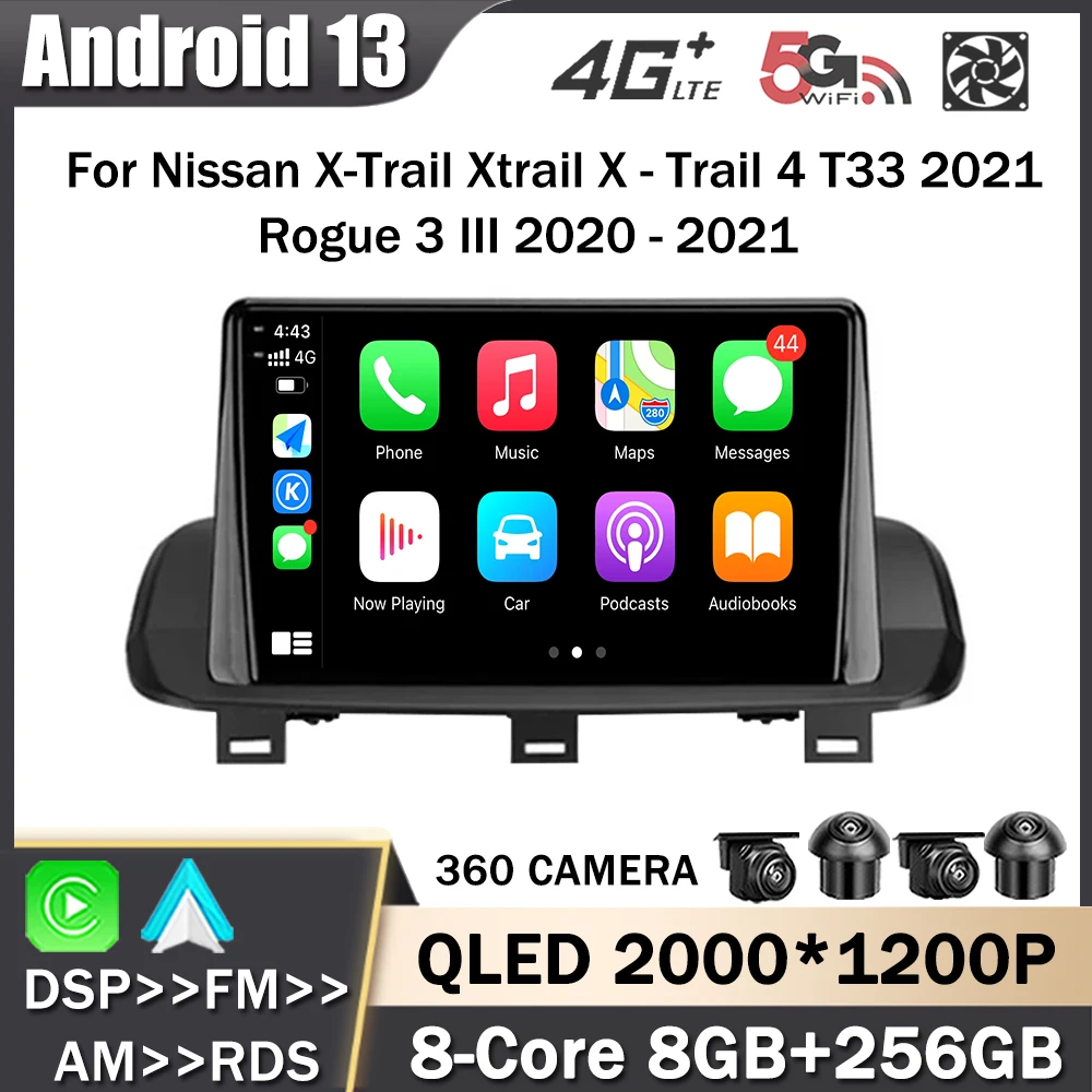 Android 13 для Nissan X-Trail Xtrail X-Trail 4 T33 2021 Rogue 3 III 2020 - 2021 автомобильное радио, мультимедийный плеер, GPS-навигация
Android 13 для Nissan X-Trail Xtrail X-Trail 4 T33 2021 Rogue 3 III 2020 - 2021 автомобильное радио, мультимедийный плеер, GPS-навигация