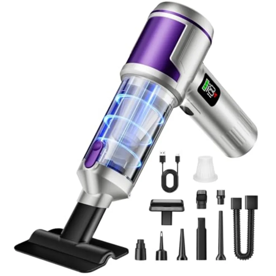 Handheld Car Vacuum Portable Cordless, Hand held Vacuum Cleaner and 22000 Pa High-Power Suction Air Duster for Car Cleaning, Ho
Handheld Car Vacuum Portable Cordless, Hand held Vacuum Cleaner and 22000 Pa High-Power Suction Air Duster for Car Cleaning, Ho