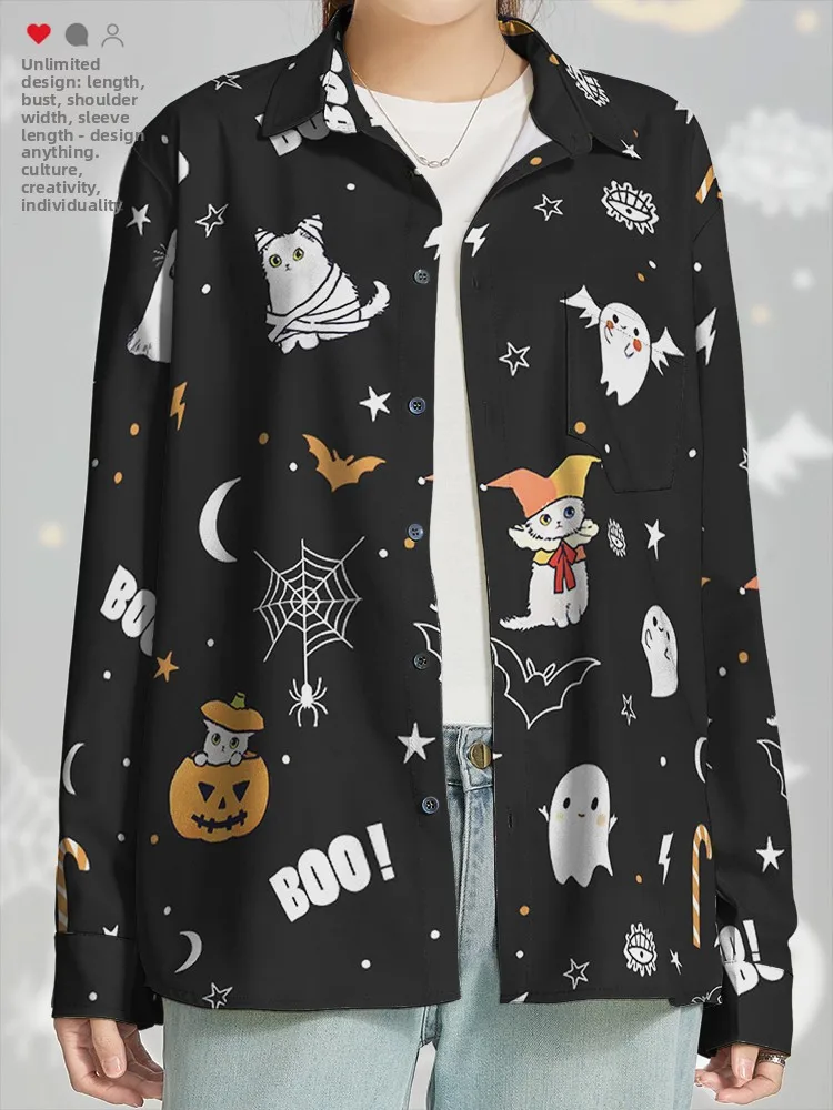 loween Themed Long Sve irt Cute Pumpkin Clown Design Casual Straight Cut Printed Polyester Blend ex irt
loween Themed Long Sve irt Cute Pumpkin Clown Design Casual Straight Cut Printed Polyester Blend ex irt