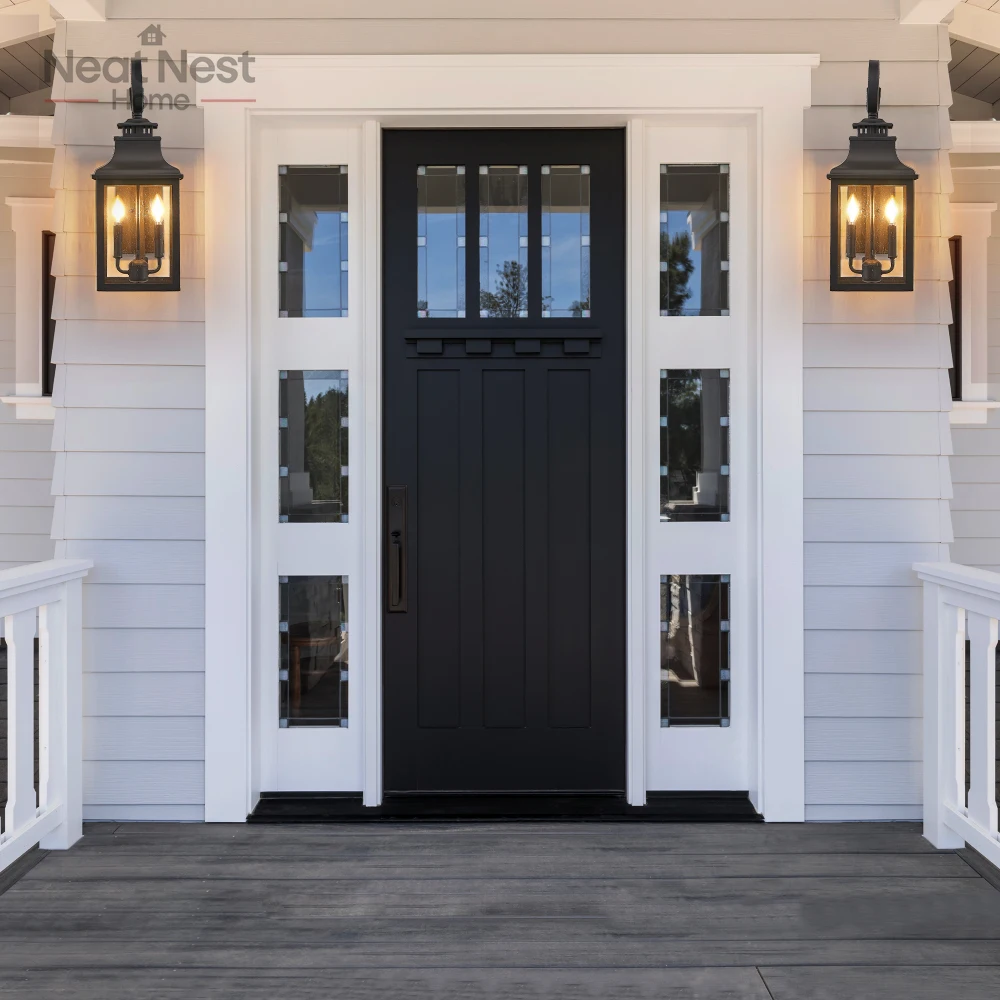 23"(H) 1-Pack Outdoor Wall Lantern Light – Vintage Black Metal Sconce with Clear Seeded Glass for garden (Bulb Not Included)
23"(H) 1-Pack Outdoor Wall Lantern Light – Vintage Black Metal Sconce with Clear Seeded Glass for garden (Bulb Not Included)