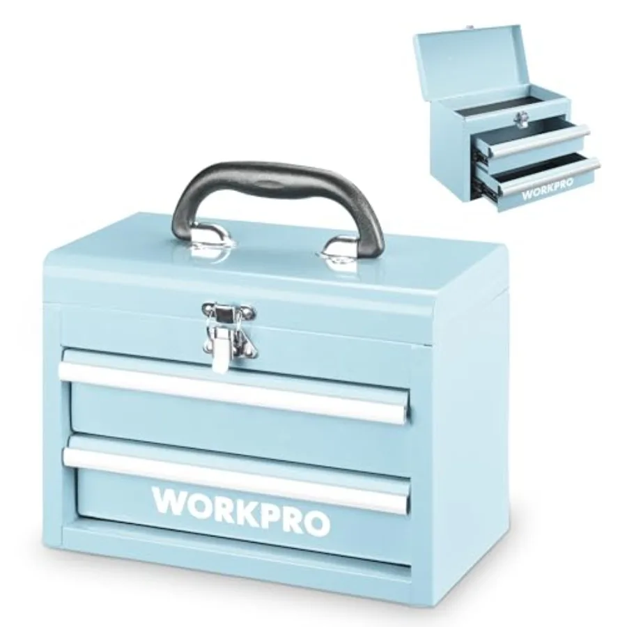 Portable Mini Tool Box 2 Drawers Metal Tool Chest with Ball Bearing Slides Top Storage with Latch Ergonomic Carrying Handle Mec
Portable Mini Tool Box 2 Drawers Metal Tool Chest with Ball Bearing Slides Top Storage with Latch Ergonomic Carrying Handle Mec