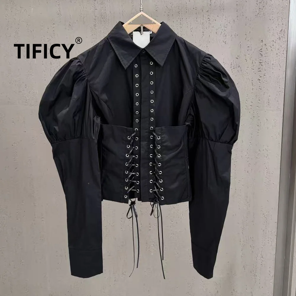 High Street Shirts Women's French Retro Top Autumn Fashionable and Versatile Waist Cinching and Slimming Design Tied Shirt
High Street Shirts Women's French Retro Top Autumn Fashionable and Versatile Waist Cinching and Slimming Design Tied Shirt