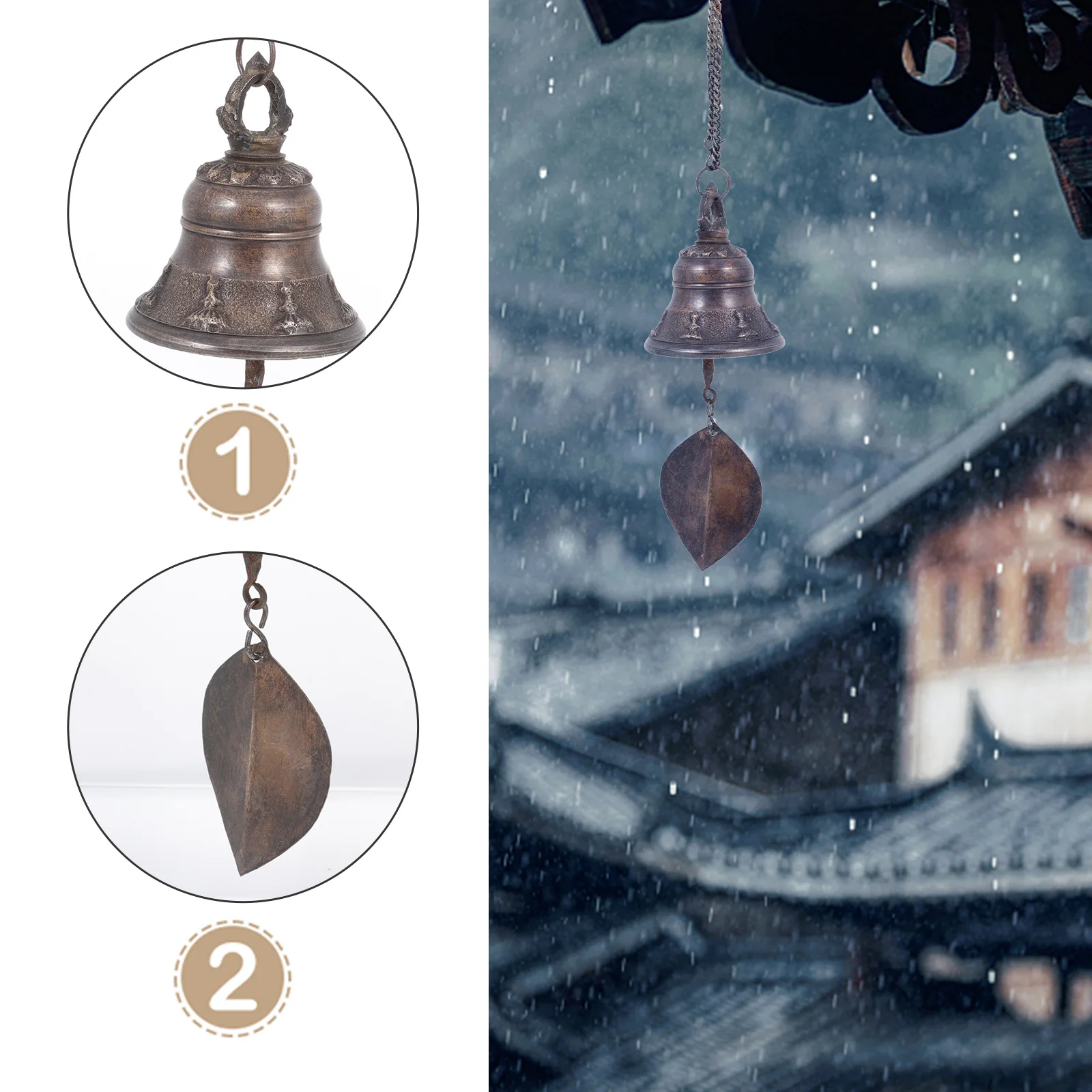 Temple Bell Wind Chime Rustic Hanging Iron Metal Chinese Style Door Garden Home Yoga Place Brass Room Bell Longlasting Elegant
Temple Bell Wind Chime Rustic Hanging Iron Metal Chinese Style Door Garden Home Yoga Place Brass Room Bell Longlasting Elegant