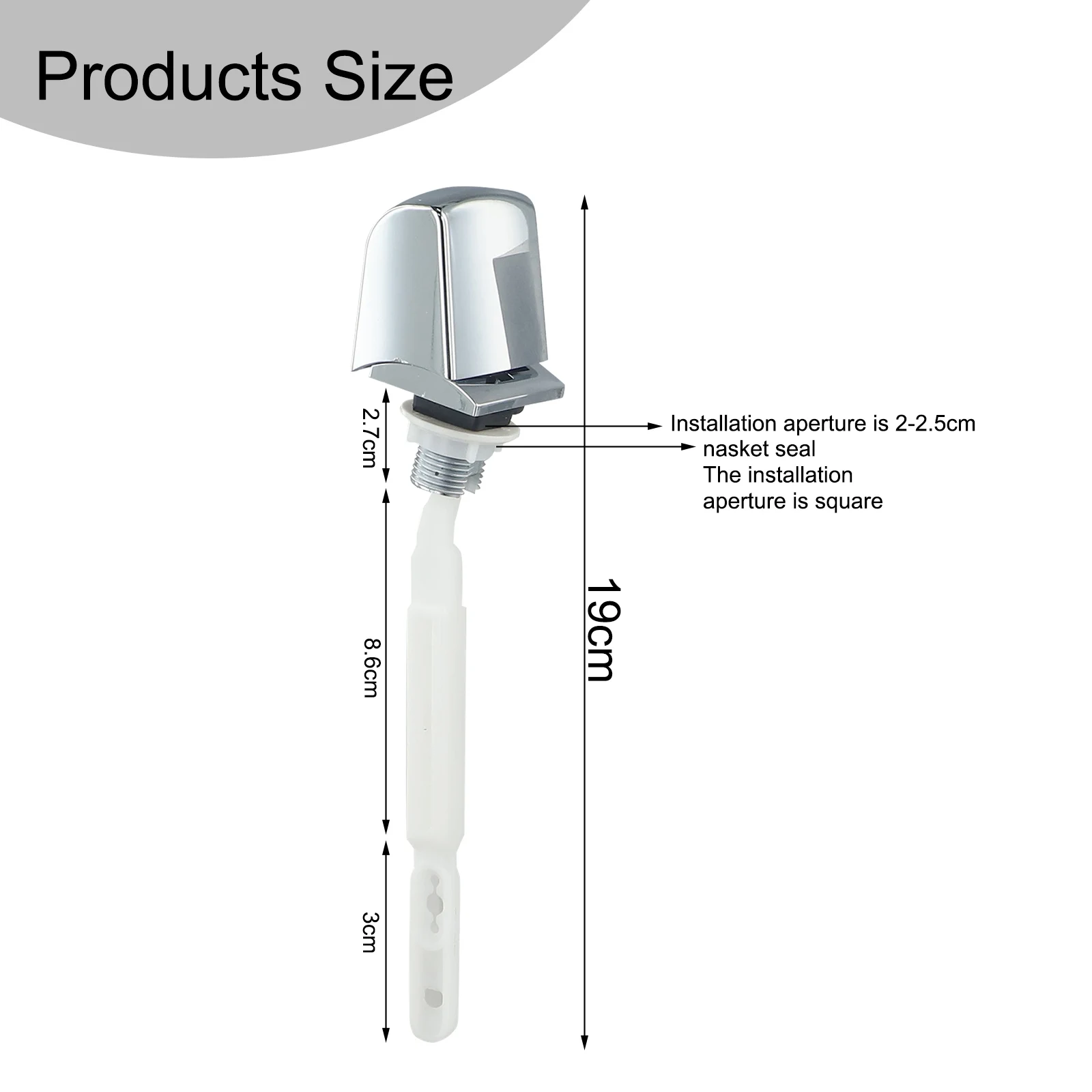 1pc Universal Toilet Flush Lever Switch Button Side Front Tank Replacement Push Button ABS Chrome Bathroom Toilet Parts
1pc Universal Toilet Flush Lever Switch Button Side Front Tank Replacement Push Button ABS Chrome Bathroom Toilet Parts