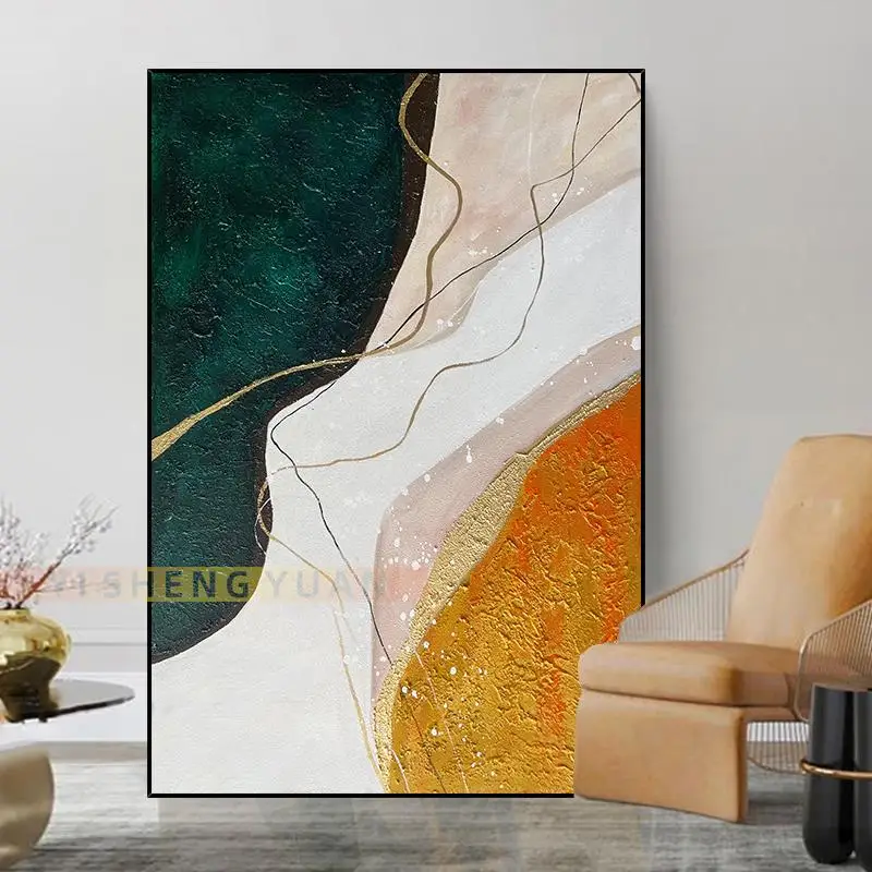 High quality Handmade acrylic oil painting on canvas texture golden foil poster wall art decor hanging picture for living room
High quality Handmade acrylic oil painting on canvas texture golden foil poster wall art decor hanging picture for living room