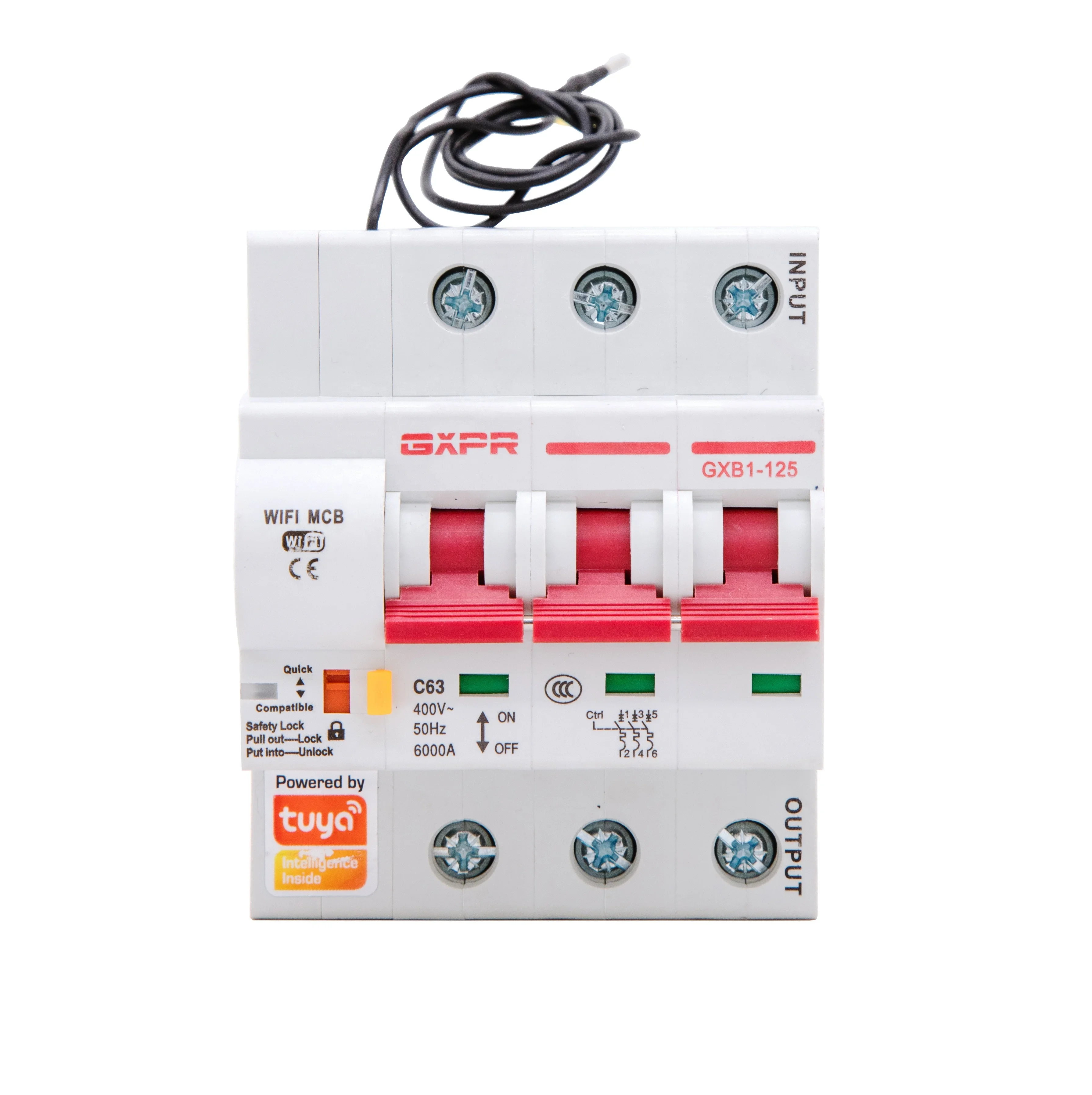 GXB1 3pole WiFi Smart Circuit Breaker 16A 125A Automatic Switch Overload Short Circuit Protection Work with Alexa Tuya
GXB1 3pole WiFi Smart Circuit Breaker 16A 125A Automatic Switch Overload Short Circuit Protection Work with Alexa Tuya