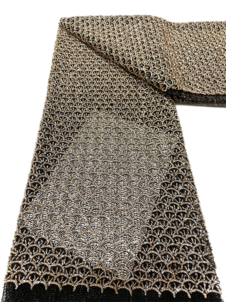Popular African Nigerian Beaded Emboridery Lace High-End Luxury French Sequin Net Lace Fabric For Wedding Party Dress Women
Popular African Nigerian Beaded Emboridery Lace High-End Luxury French Sequin Net Lace Fabric For Wedding Party Dress Women