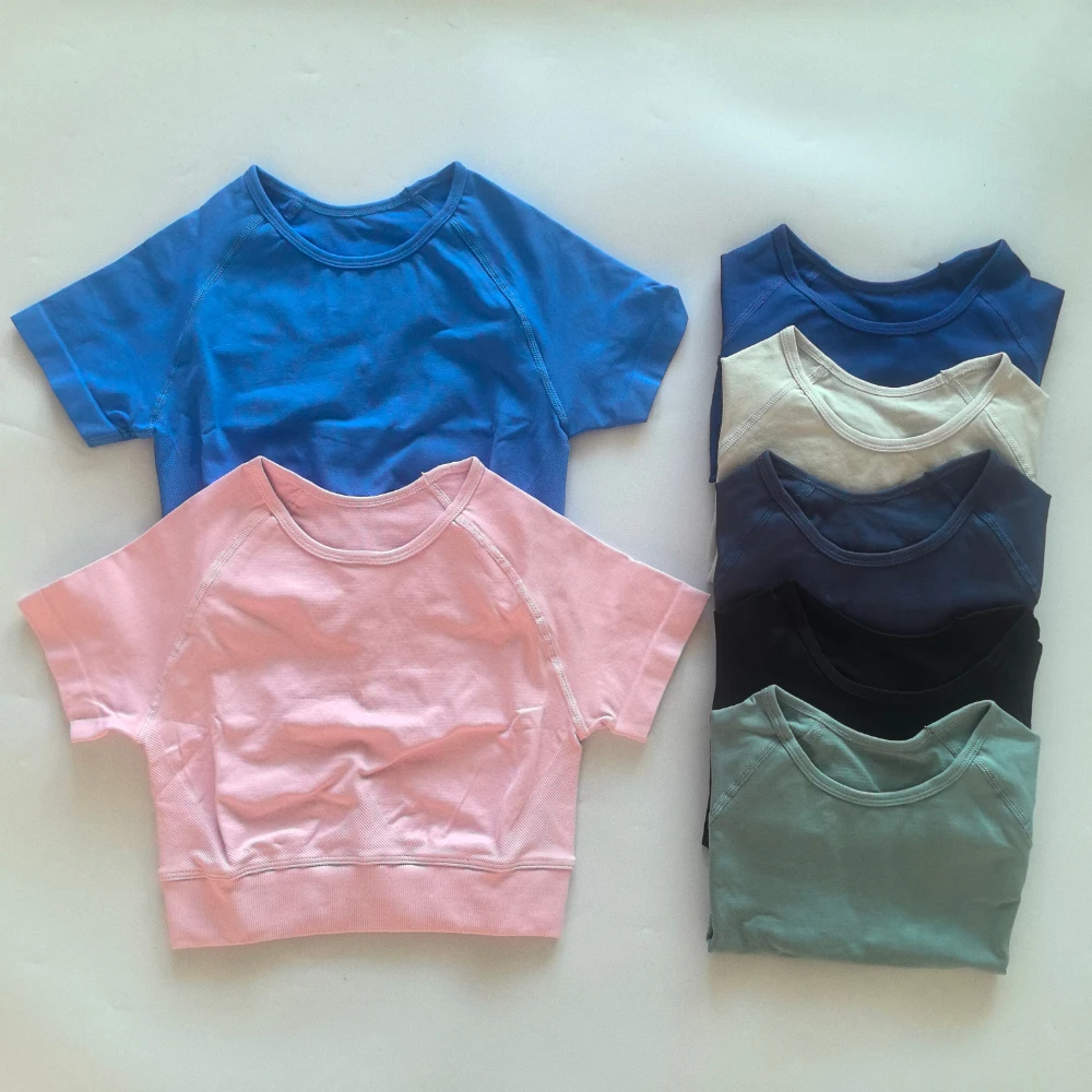 Seamless Yoga Shirt Impact Crop Top Women Short Sleeve Ultra Stretch Soft Touch Fitness Workout Top Gym Clothes Running T-shirts
Seamless Yoga Shirt Impact Crop Top Women Short Sleeve Ultra Stretch Soft Touch Fitness Workout Top Gym Clothes Running T-shirts