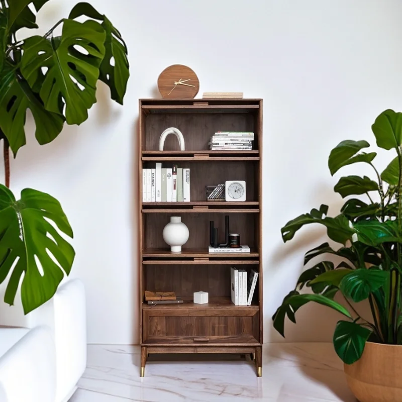 American retro style solid wood TV bookcase black walnut oak storage cabinet dust belt glass display cabinet side cabinet
American retro style solid wood TV bookcase black walnut oak storage cabinet dust belt glass display cabinet side cabinet