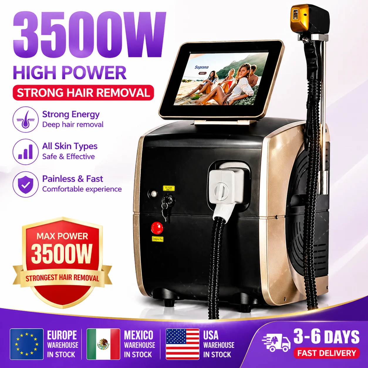 Hot Sale Aesthetic Medicine 808Nm 755Nm 940Nm 1064Nm Diode Laser Hair Removal Machine for Permanent Hair Removal laser
Hot Sale Aesthetic Medicine 808Nm 755Nm 940Nm 1064Nm Diode Laser Hair Removal Machine for Permanent Hair Removal laser