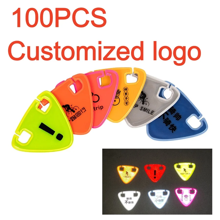 100PCS Customized Logo Reflective Yield Symbols, High-Visibility Bike Triangle Sign, Night Riding Warning Signs
100PCS Customized Logo Reflective Yield Symbols, High-Visibility Bike Triangle Sign, Night Riding Warning Signs