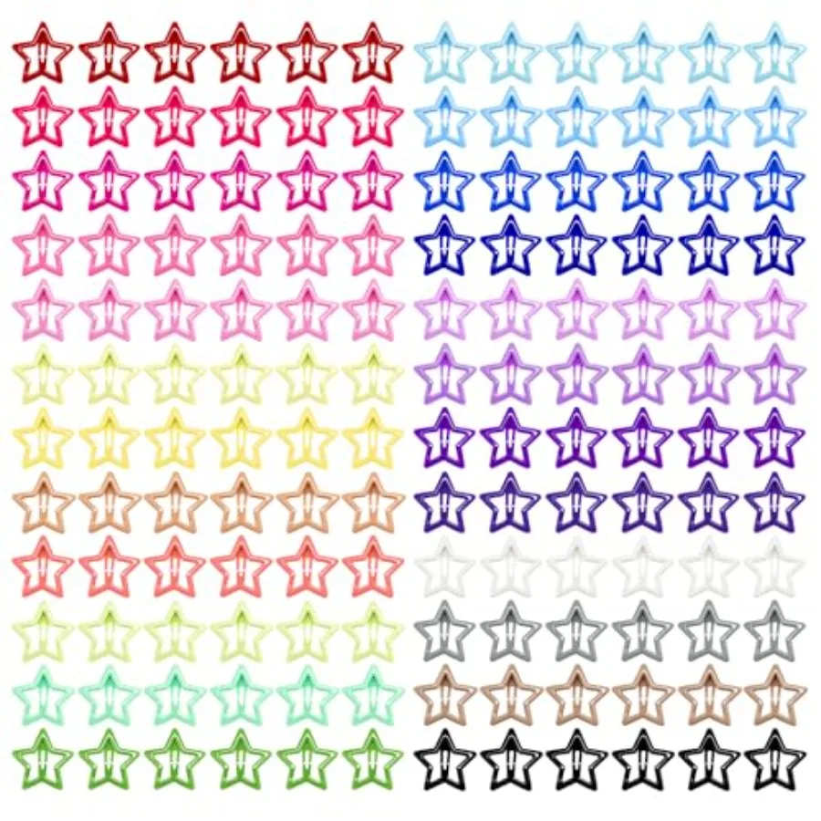 144 Pcs 1.2'' Star Hair Clips - 24 Colors Metal Non-Slip Snap Hair Clips, Colorful Star Clips y2k, Stars Hair Barrettes for Wom
144 Pcs 1.2'' Star Hair Clips - 24 Colors Metal Non-Slip Snap Hair Clips, Colorful Star Clips y2k, Stars Hair Barrettes for Wom