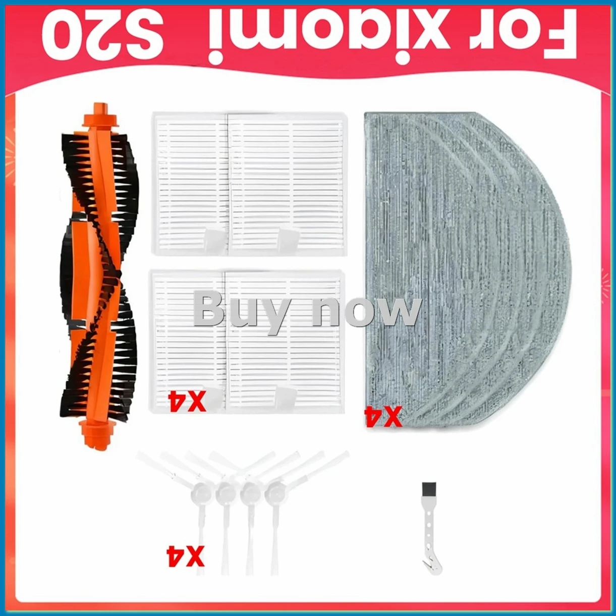 Аксессуары для робота-пылесоса S20: Запасные части — основная и боковые щетки, HEPA-фильтр, салфетка для влажной уборки — ABYS
Аксессуары для робота-пылесоса S20: Запасные части — основная и боковые щетки, HEPA-фильтр, салфетка для влажной уборки — ABYS