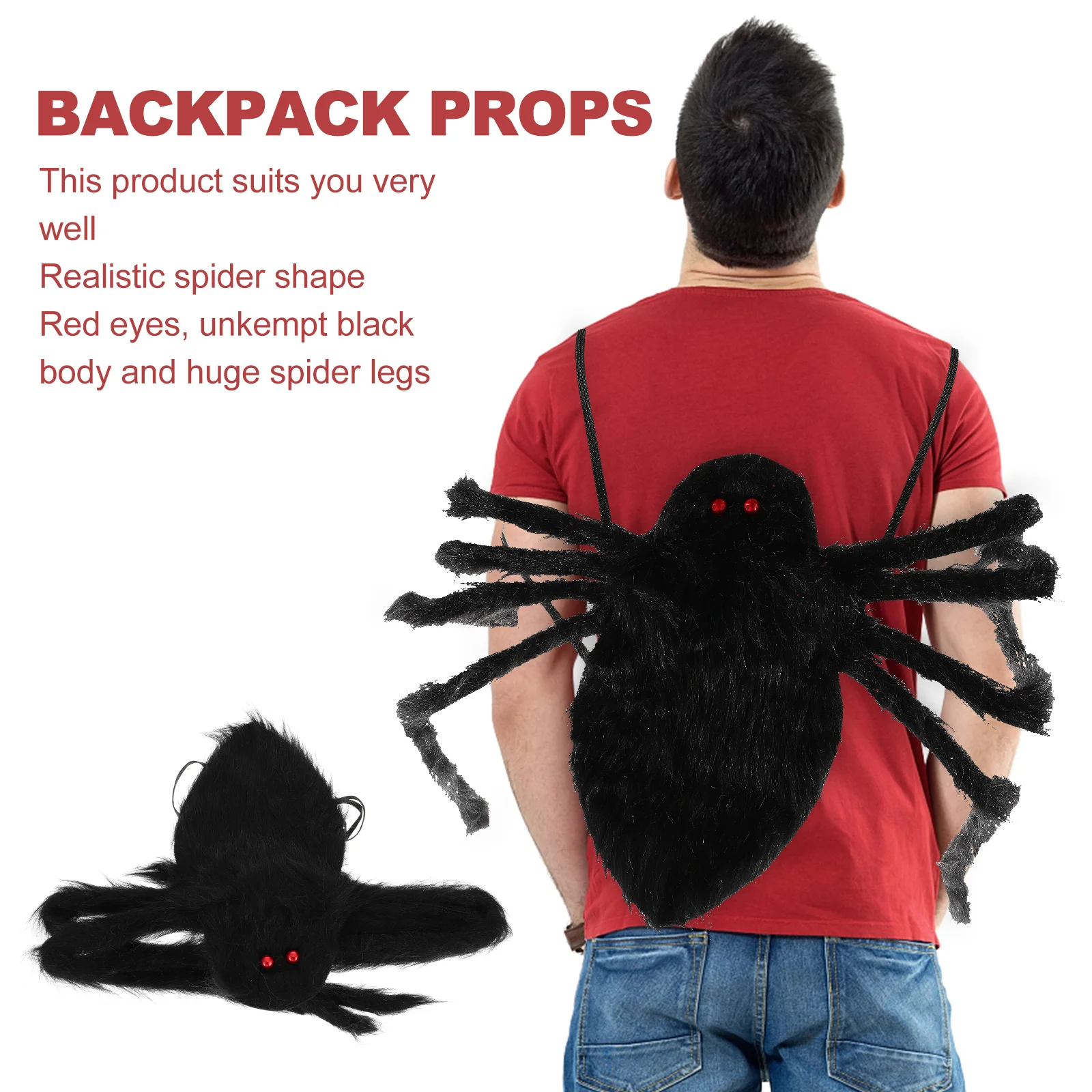 Spider Backpack Halloween Decoration Plush Bag Kids Accessory Candy Storage Shaggy Iron Wire Legs Double
Spider Backpack Halloween Decoration Plush Bag Kids Accessory Candy Storage Shaggy Iron Wire Legs Double