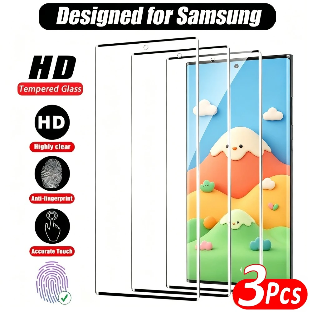 3Pcs HD Full Cover Tempered Glass for Samsung Galaxy S26 S25 S24 Ultra S23 S22 S21 Plus S25 S24 FE Anti-Shatter Screen Protector
3Pcs HD Full Cover Tempered Glass for Samsung Galaxy S26 S25 S24 Ultra S23 S22 S21 Plus S25 S24 FE Anti-Shatter Screen Protector