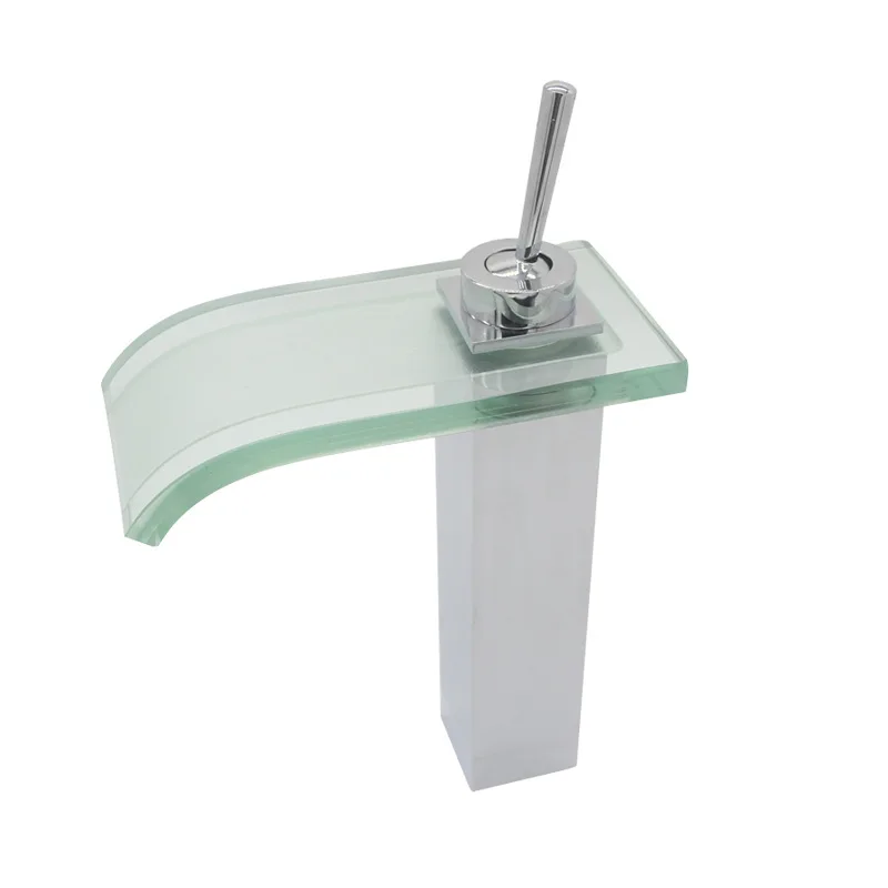 Смеситель для раковины из латуни и стекла, с эффектом водопада, для горячей и холодной воды, однорычажный, для установки на столешницу, для ванной комнаты
Смеситель для раковины из латуни и стекла, с эффектом водопада, для горячей и холодной воды, однорычажный, для установки на столешницу, для ванной комнаты