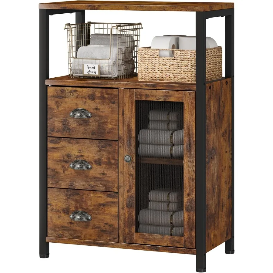 Bathroom Floor Storage Cabinet Organizer with 3 Removable Drawers and 1 Door Industrial Floor Storage Cabinet for Kitchen Livin
Bathroom Floor Storage Cabinet Organizer with 3 Removable Drawers and 1 Door Industrial Floor Storage Cabinet for Kitchen Livin