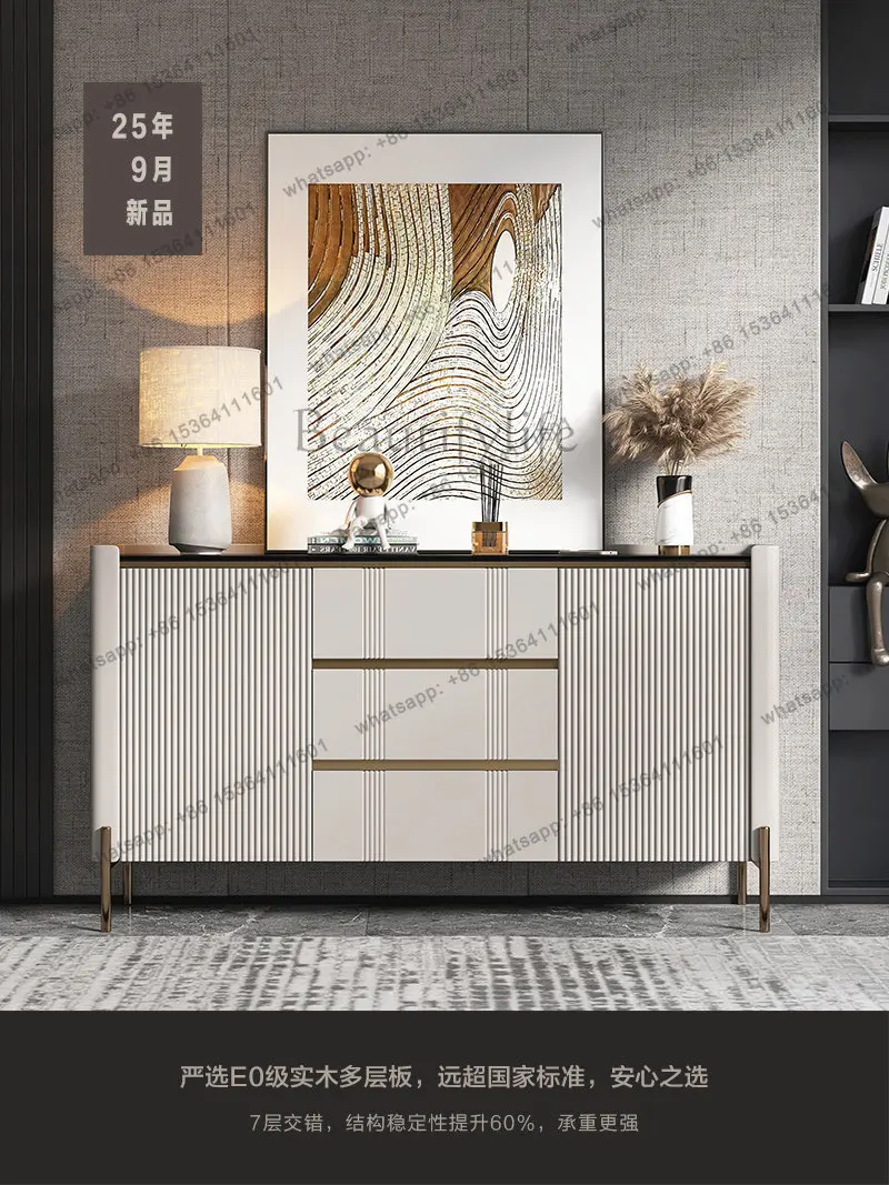 Light luxury style solid wood sideboard, modern and simple living room wall storage cabinet
Light luxury style solid wood sideboard, modern and simple living room wall storage cabinet