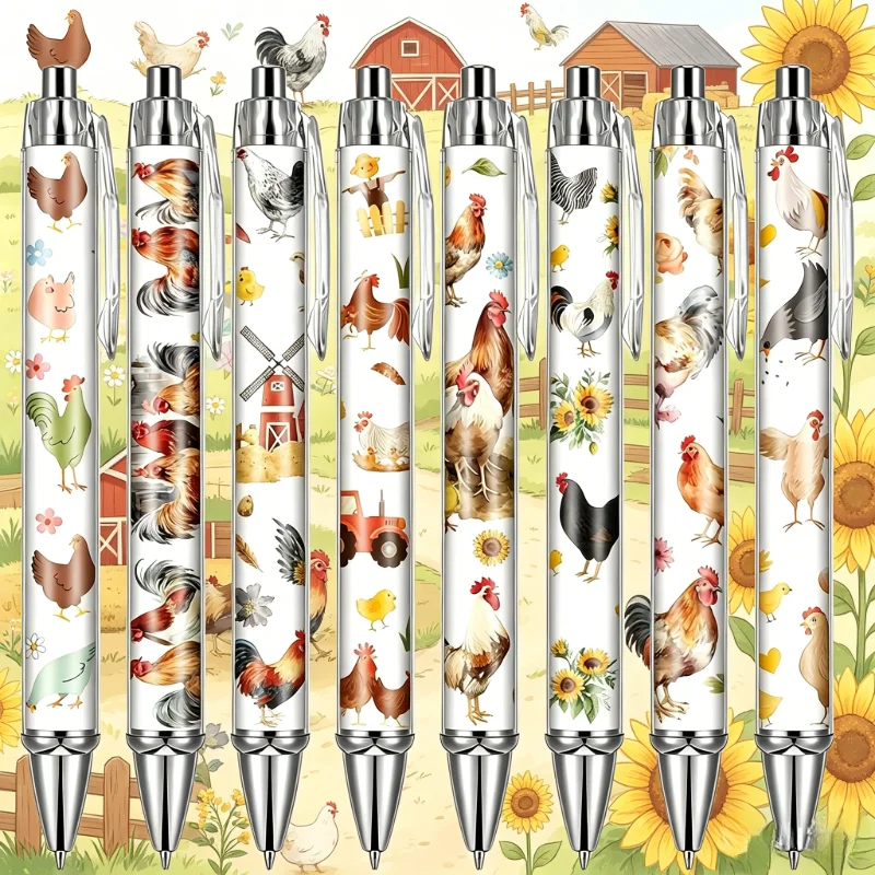8/16 pieces Chicken-themed ballpoint pens, extendable office gift items
8/16 pieces Chicken-themed ballpoint pens, extendable office gift items