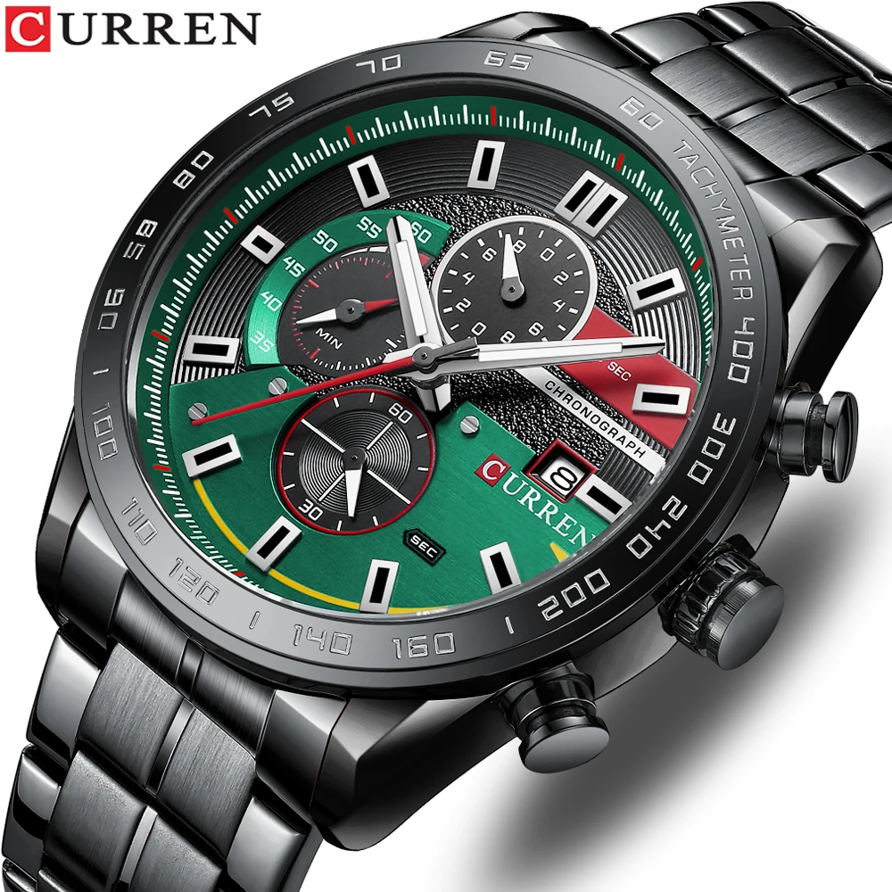 CURREN Men Watch Top Brand Luxury Sports Quartz Mens Watches Full Steel Waterproof Chronograph Wristwatch Men Relogio Masculino
CURREN Men Watch Top Brand Luxury Sports Quartz Mens Watches Full Steel Waterproof Chronograph Wristwatch Men Relogio Masculino
