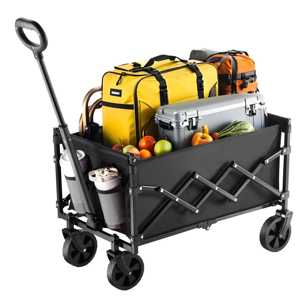 Collapsible Wagon with Wheels, 225lbs Capacity Cart for Shopping, Sports, Camping & Garden
Collapsible Wagon with Wheels, 225lbs Capacity Cart for Shopping, Sports, Camping & Garden