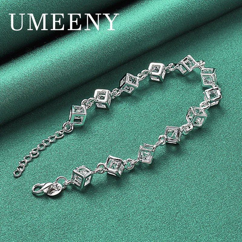 Simple 925 Sterling Silver 8 Inch Women's Fine Square Zirconia Bracelet Jewelry Engagement Fashion Accessories
Simple 925 Sterling Silver 8 Inch Women's Fine Square Zirconia Bracelet Jewelry Engagement Fashion Accessories