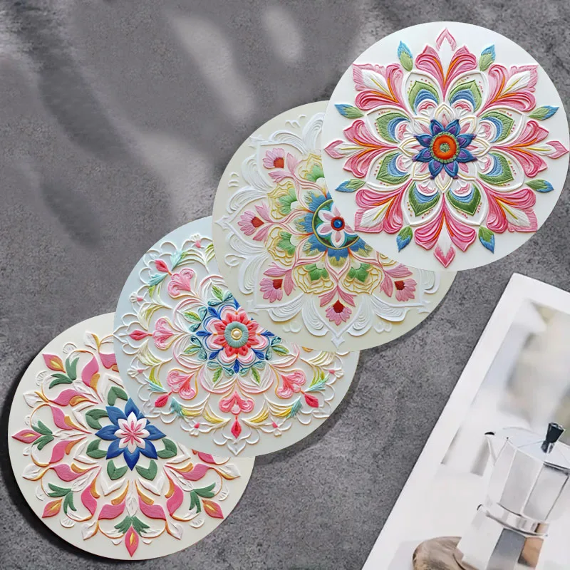4 Mandala printed coasters, suitable for daily family party decoration, office, non-slip wooden coasters, holiday gifts
4 Mandala printed coasters, suitable for daily family party decoration, office, non-slip wooden coasters, holiday gifts