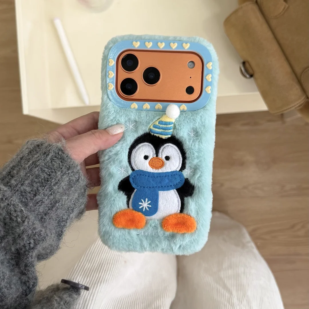 Luxury Embroidered Plush Penguin Winter Hand Warmer Protective Soft Phone Case For iPhone 17 16 15 14 13 12 Pro Max Cover
Luxury Embroidered Plush Penguin Winter Hand Warmer Protective Soft Phone Case For iPhone 17 16 15 14 13 12 Pro Max Cover