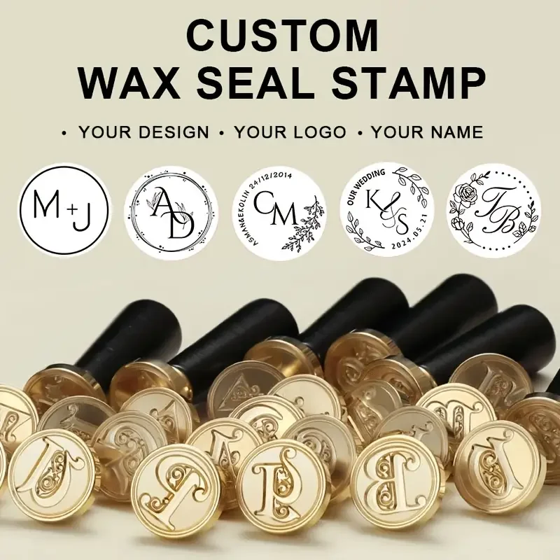 Custom Wax Seal Stamps with Wooden Handle Personalized Logo Design 2.5/3/4cm Stamps for DIY Wedding Invitation Envelope Decor
Custom Wax Seal Stamps with Wooden Handle Personalized Logo Design 2.5/3/4cm Stamps for DIY Wedding Invitation Envelope Decor