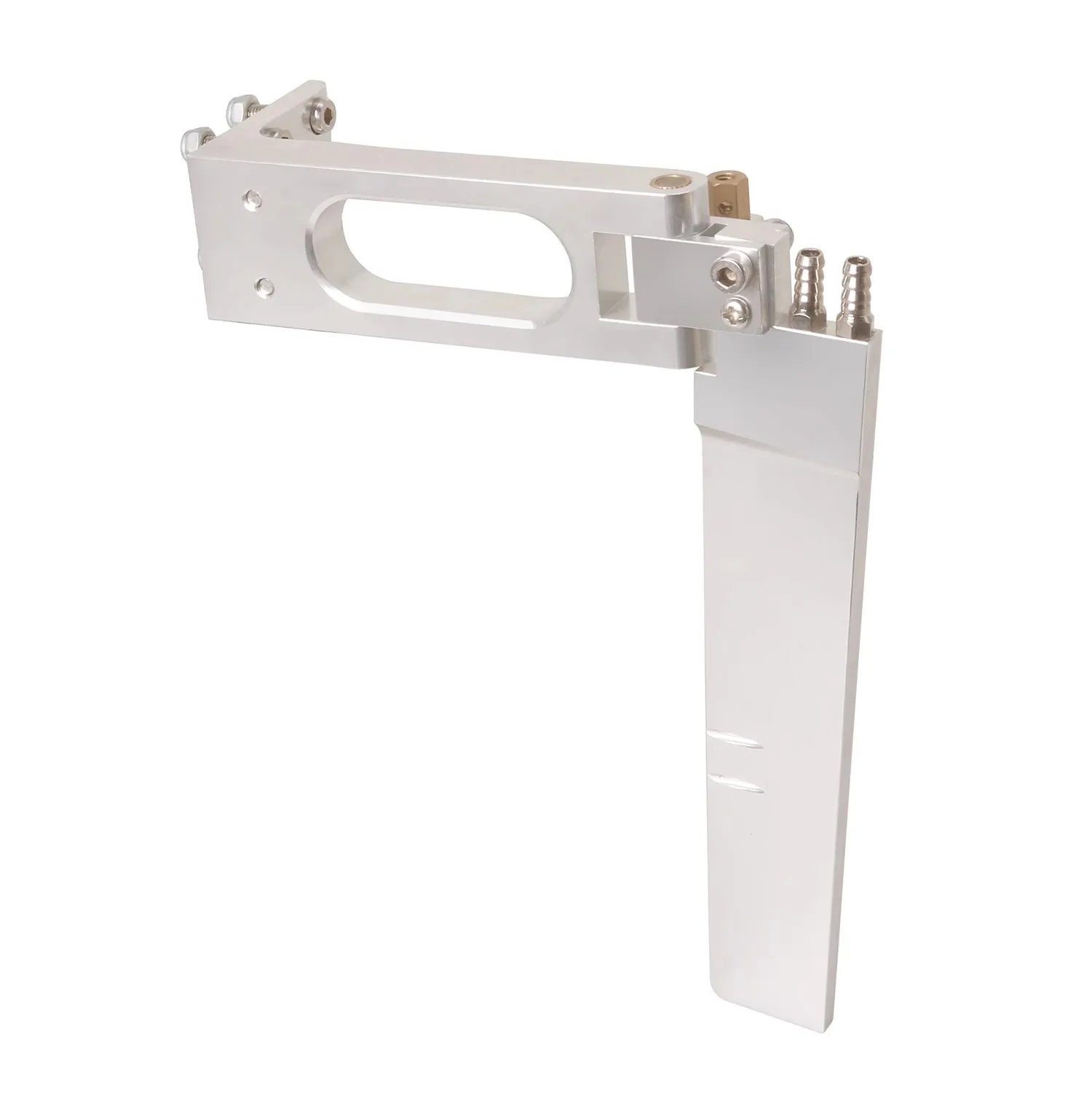 Ship model accessories remote control ship CNC aluminum alloy double spout triangular seat tail rudder 158mm
Ship model accessories remote control ship CNC aluminum alloy double spout triangular seat tail rudder 158mm