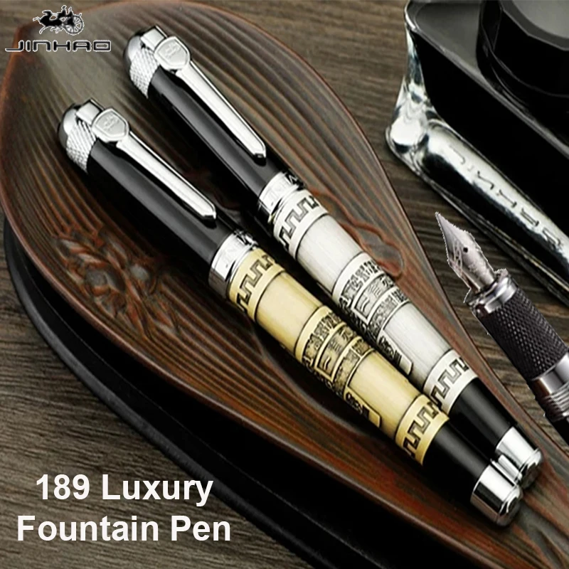 Jinhao 189 Metal Fountain Pen for Business Gift 0.5mm Iridium Nib Rotary Ink Filler Executive Calligraphy Pen Luxury Stationery
Jinhao 189 Metal Fountain Pen for Business Gift 0.5mm Iridium Nib Rotary Ink Filler Executive Calligraphy Pen Luxury Stationery