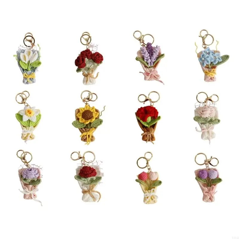 Y5LB Handmade Crochet Flower Keychain For Women Backpacks Bag Charm And Car Interiors
Y5LB Handmade Crochet Flower Keychain For Women Backpacks Bag Charm And Car Interiors