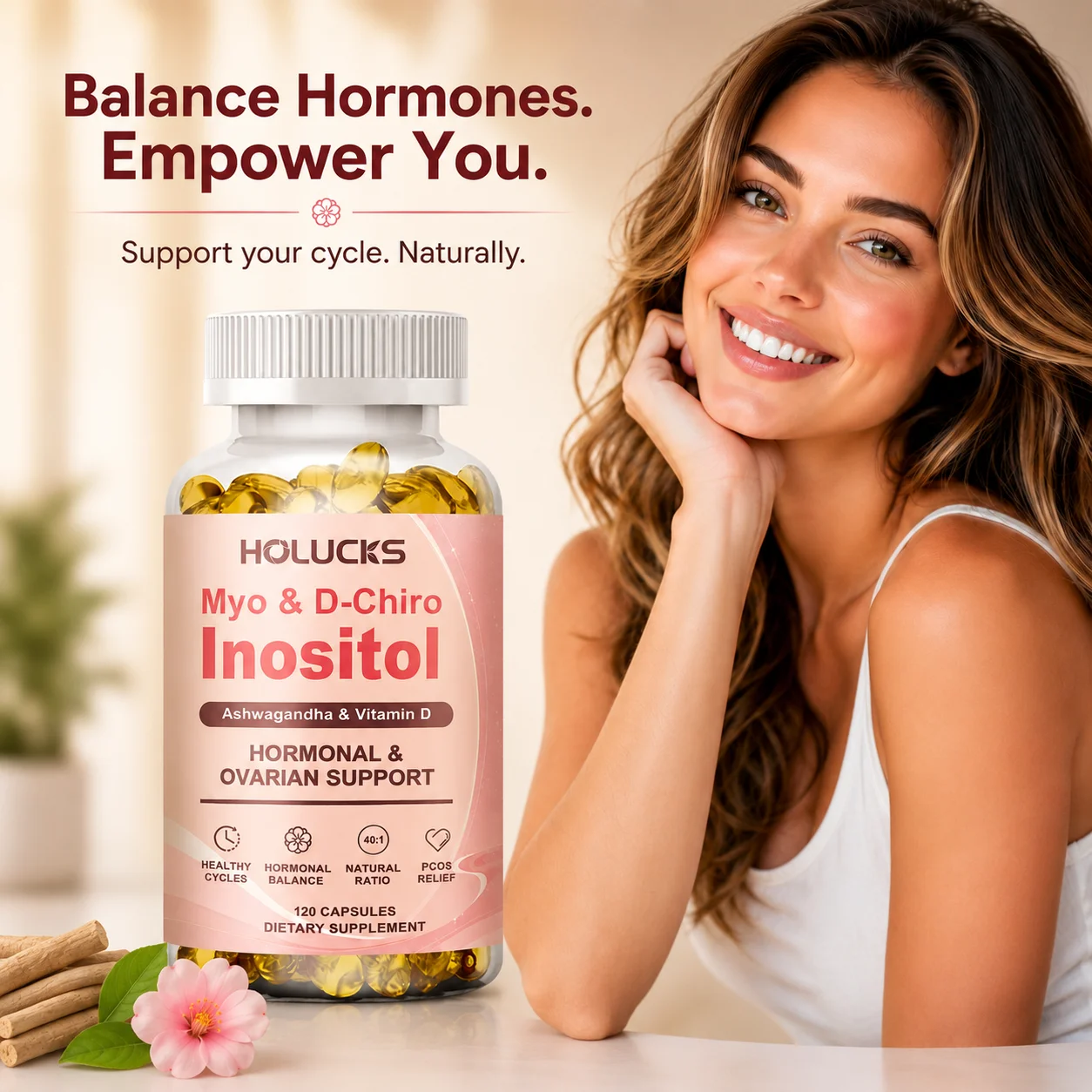 Inositol & D-Chiro Supplement For Women - Ideal 40:1 Inositol Ratio - Supports Hormone Balance, Regular Cycles & Ovarian Health
Inositol & D-Chiro Supplement For Women - Ideal 40:1 Inositol Ratio - Supports Hormone Balance, Regular Cycles & Ovarian Health