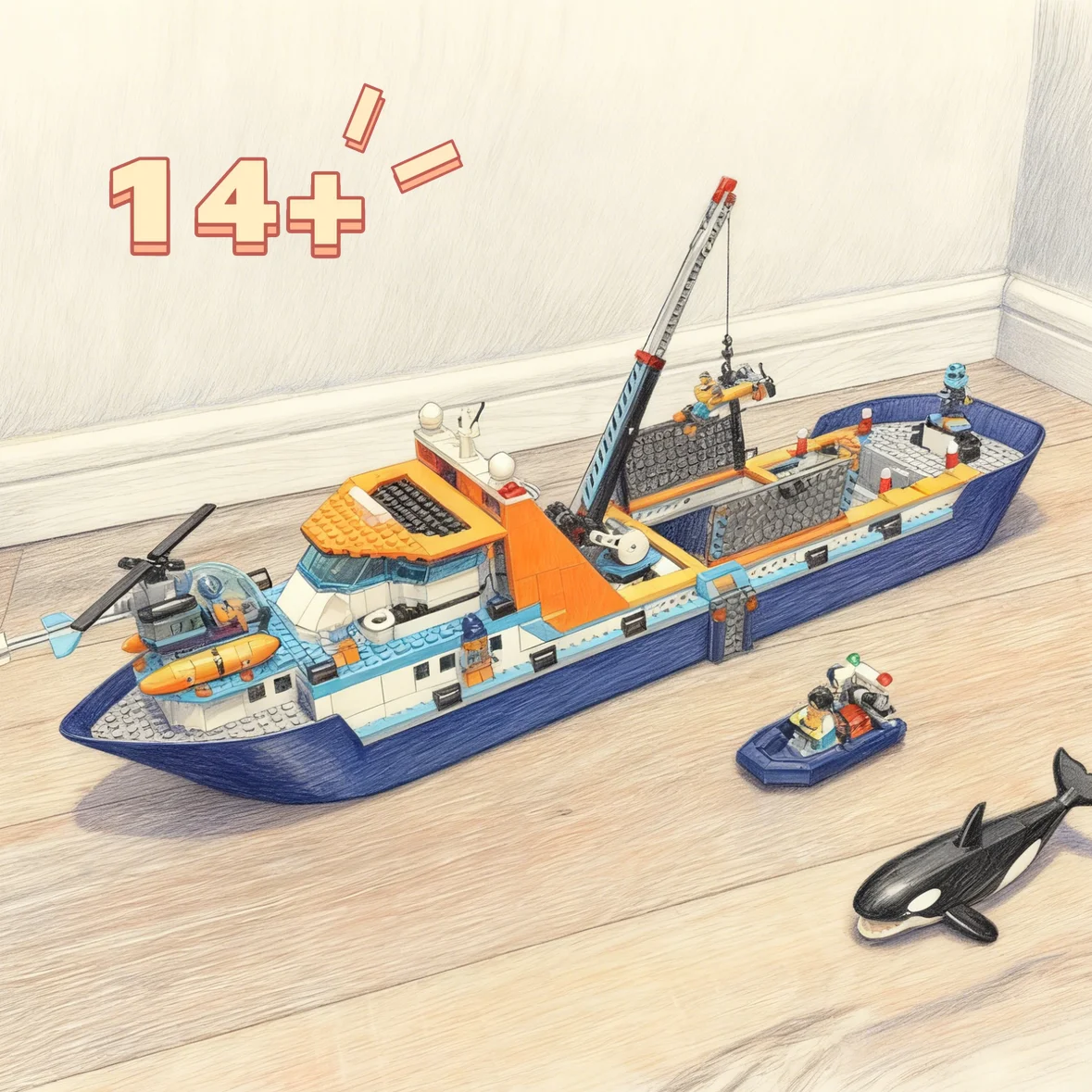 Большая распродажа, серия 60368, городская серия, морское исследование, судно, арктический корабль, строительные блоки, модель, сборные кирпичи для детей, рождественские подарки
Большая распродажа, серия 60368, городская серия, морское исследование, судно, арктический корабль, строительные блоки, модель, сборные кирпичи для детей, рождественские подарки