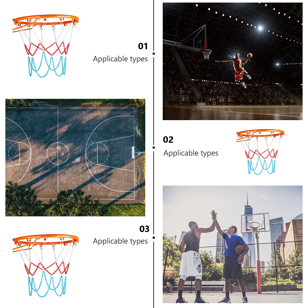 Metal Basketball Net Galvanized Steel Chain Outdoor Goal 12 Buckles Heavy Duty Zinc Plated Weather Resistant Standard Hoop
Metal Basketball Net Galvanized Steel Chain Outdoor Goal 12 Buckles Heavy Duty Zinc Plated Weather Resistant Standard Hoop