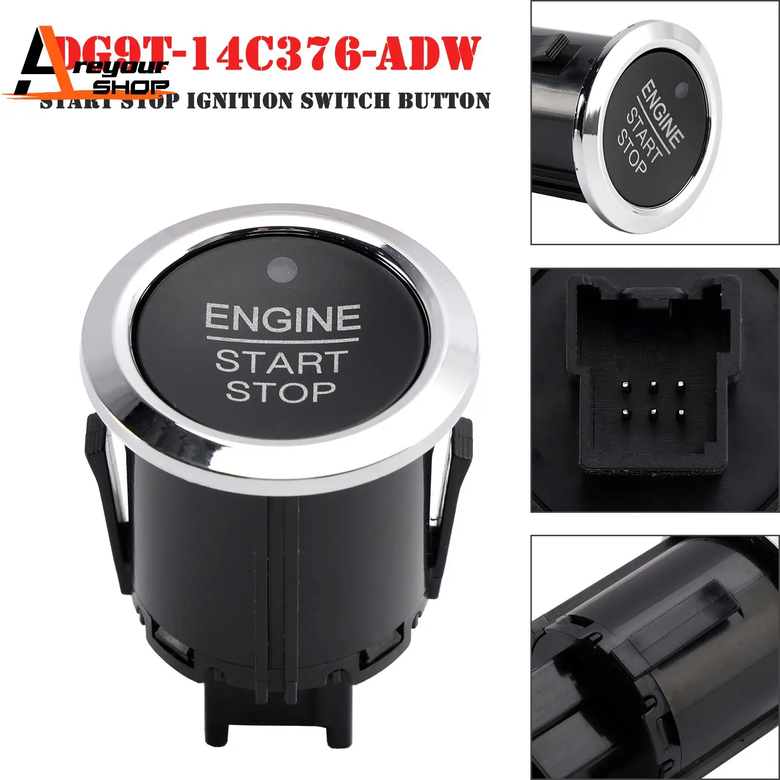 Кнопка включения зажигания Start Stop DG9T-14C376-ADW для Ford Edge Expedition 15-20
Кнопка включения зажигания Start Stop DG9T-14C376-ADW для Ford Edge Expedition 15-20