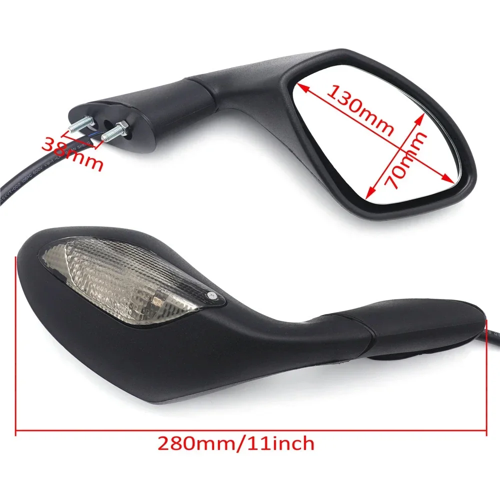 Mirrors Integrated Turn Signals for Aprilia RSV 1000 FACTORY 2004-2008, RSV MILLE/R 2004-2007 Motorcycle Parts
Mirrors Integrated Turn Signals for Aprilia RSV 1000 FACTORY 2004-2008, RSV MILLE/R 2004-2007 Motorcycle Parts