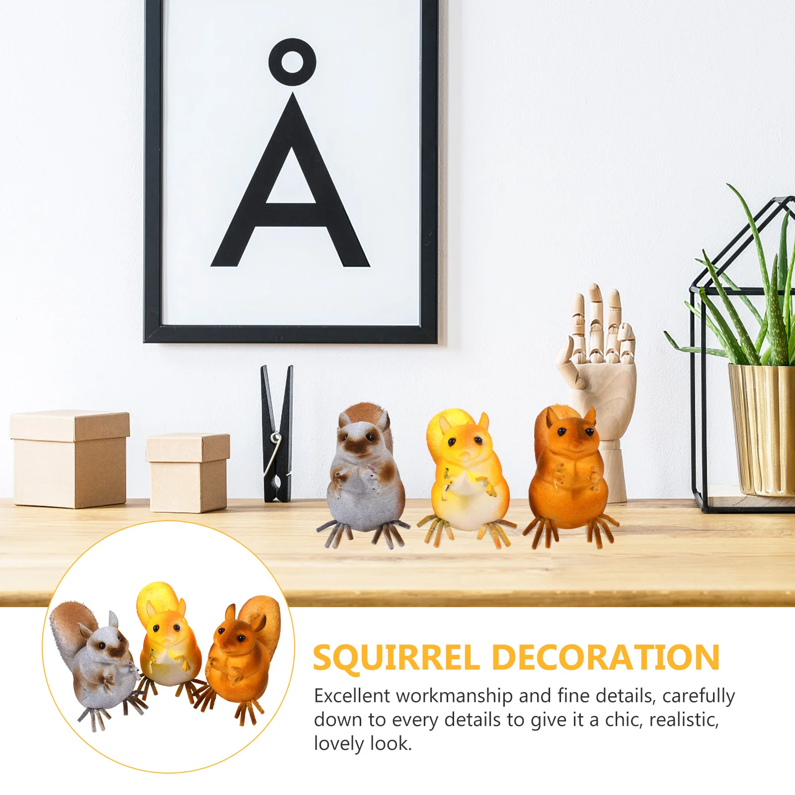 3Pcs Miniature Small Squirrels Landscape Ornament Realistic Durable Decoration for Indoor Outdoor Garden Lawn Squirrels
3Pcs Miniature Small Squirrels Landscape Ornament Realistic Durable Decoration for Indoor Outdoor Garden Lawn Squirrels