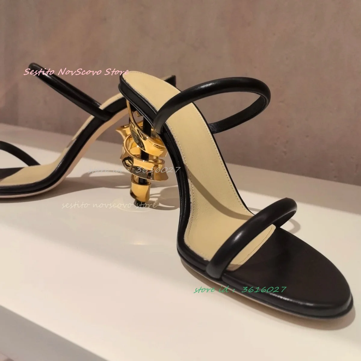 Classic Slender Upper Sandals Spiral Decor High Heels Slip On Shallow Summer Sexy Women Round Open Toe Sandals Single Shoes
Classic Slender Upper Sandals Spiral Decor High Heels Slip On Shallow Summer Sexy Women Round Open Toe Sandals Single Shoes